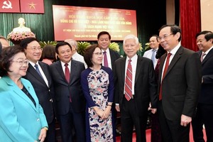 Leaders of the Party, State and HCMC attends the conference.