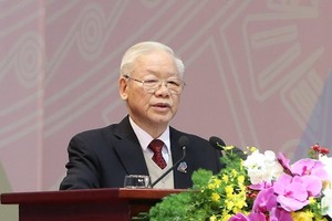 Party General Secretary Nguyen Phu Trong speaks at the event. (Photo: SGGP)