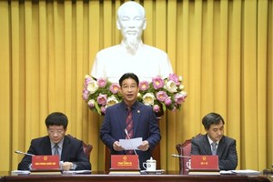 At the press conference to announce the Acting President’s order to promulgate the Law on Medical Examination and Treatment. (Photo: SGGP)