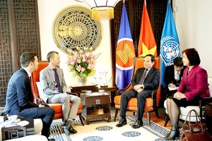 Deputy Prime Minister Tran Luu Quang receives Vice President of LEGO group Edward Lewin.