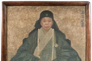 The oil painting,”Portrait of my mother” by the late veteran painter Nguyen Nam Son