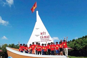 Ca Mau Cape - a tourist attraction in Ca Mau (Photo: SGGP)
