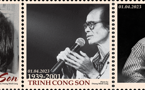 A collection of stamps of musician Trinh Cong Son