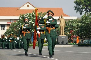 A parade performed by army soldiers at the opening ceremony (Photo: SGGP)