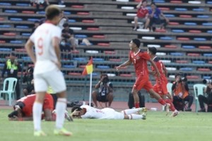U22 Vietnam loses 2-3 to U22 Indonesia in the men’s football semifinal of SEA Games 32. (Photo: VNA)