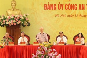 Party General Secretary Nguyen Phu Trong speaking at the conference. (Photo: VNA)