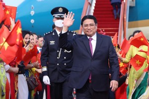 PM Pham Minh Chinh arrives in Beijing on June 25 afternoon, starting an official visit to China (Photo: VGP)
