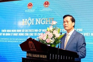 Deputy Foreign Minister Ha Kim Ngoc addresses the conference in Hue city, Thua Thien - Hue province, on September 28. (Photo: VNA)