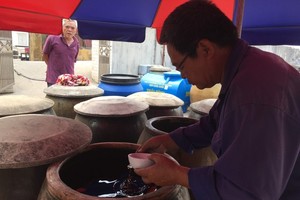 A fish sauce production facility in Cat Hai fish-sauce making village (Photo: SGGP)