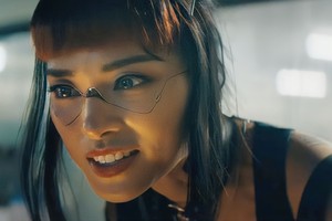 Screen capture of Kami, Ngo Thanh Van’s character in the new movie, The Creator