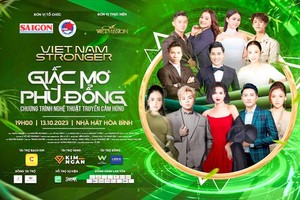 Stage ready for “Vietnam Stronger” presentation today evening