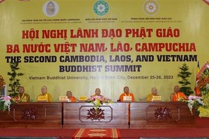 Second Cambodia-Laos-Vietnam Buddhist Summit opens in Ho Chi Minh City (Photo: VNA)