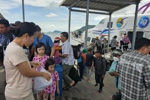 Passenger boats connecting the mainland to Phu Quoc and Nam Du islands in Kien Giang Province reopens on December 25. (Photo: SGGP)