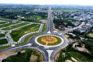 An intersection of Van Don expressway connecting to Mong Cai International Border Gate in Quang Ninh province. (Photo: VNA)