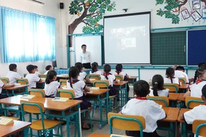 The new digital classroom in the Thanh An Primary School in Can Gio District’s Thanh An Island Commune (Photo: SGGP)