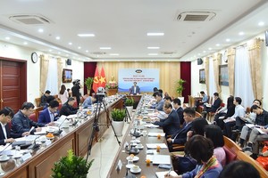 Minister of Foreign Affairs Bui Thanh Son speaks at the conference. (Photo: VNA)
