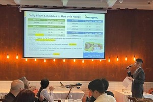 At the workshop promoting Vietnam’s tourist destinations and e-visa policy which takes place in Hong Kong (China) on March 14. (Photo: VNA)