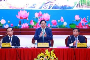 PM Pham Minh Chinh speaks at the event (Photo: VNA)