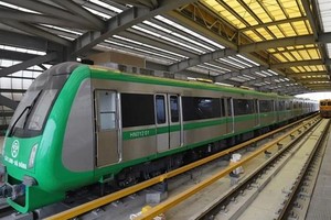 The China-built Cat Linh - Ha Dong metro line in Hanoi (Photo: SGGP)