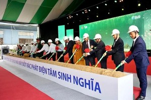 The ground-breaking ceremony for construction of the Tam Sinh Nghia Waste-to-Energy Plant in HCMC’s Cu Chi District on July 20. ( Photo Courtesy of Bamboo Capital)