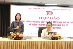 Vice Chairwoman of the HCMC People’s Committee Tran Thi Dieu Thuy speaks at the press conference. (Photo: SGGP)
