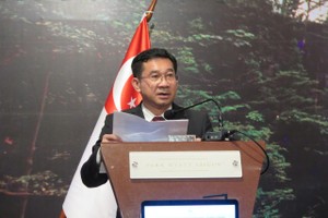 Vice Chairman of the HCMC’s People’s Committee Duong Ngoc Hai speaks at the ceremony. (Photo: SGGP)