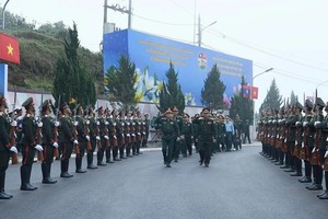 The rehearsal held at at Pahang Border Gate (Source: qdnd.vn)