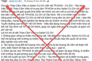 False information on suggesting the relocation of the Saigon Zoo and Botanical Garden to Saigon Safari Park in Ho Chi Minh City's Cu Chi district spreading on social media