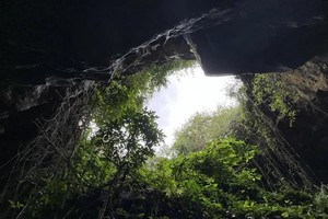 A sinkhole in the new cave
