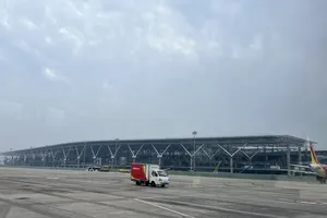 The construction project of Passenger Terminal T3 at Tan Son Nhat International Airport has achieved 97 percent of its total volume. (Photo: SGGP)