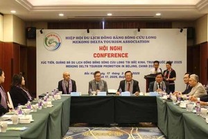 Representatives from agencies and businesses attend the conference in Beijing. (Photo: VNA)