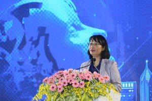 Vice Chairwoman of the Ho Chi Minh City People's Committee, Tran Thi Dieu Thuy speaks at the launching ceremony. (Photo: SGGP)