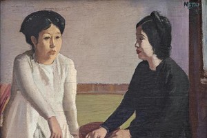 The painting titled “Ba Nguoi Phu Nu” (Le Trois Femme) by Vietnamese painter Nguyen Gia Tri (Photo:Christie's)