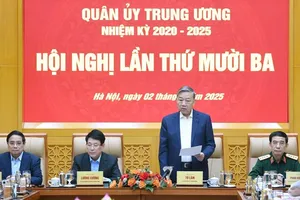 Party General Secretary To Lam addresses the meeting. (Photo: SGGP)