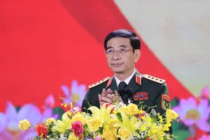 General Phan Van Giang, Minister of National Defense delivers a speech at event. (Photo: SGGP)
