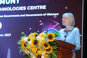 Australian Ambassador to Vietnam Gillian Bird speaks at the event (Photo: Australian Embassy in Vietnam)