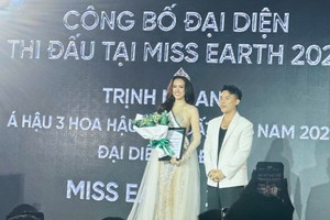 The 3rd runner-up of the recently concluded Miss Earth Vietnam 2025 beauty contest, Trinh My Anh, will represent Vietnam at the Miss Earth 2025 pageant, set to take place in the Philippines later this year.