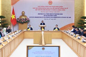 Prime Minister Pham Minh Chinh speaks at the meeting with representatives of the diplomatic corps in Vietnam on July 31, 2025 in Hanoi. (Photo: VNA)