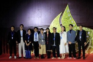 Artists join the opening ceremony of the 23rd Vietnam Film Festival. (Photo: SGGP)