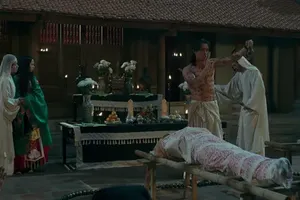 A scene in the film, “Khe Uoc Ban dau” (Bride of the Covenant), directed by Le Van Kiet
