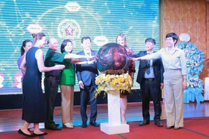 At the launch of the hotline 111 for the prevention of human trafficking (Photo: baophapluat.vn)