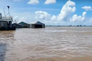 The upper Tien River at Tan Chau, An Giang Province (Photo: SGGP)