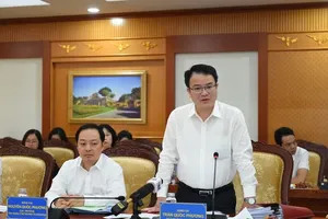 Deputy Minister of Finance Tran Quoc Phuong chairs the conference. (Photo: SGGP)