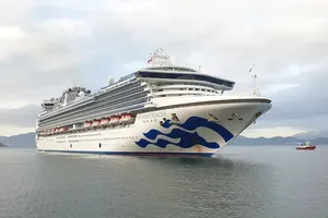 International cruise Diamond Princess arrives at Cam Ranh Port.
