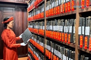 Nguyen Dynasty woodblocks (moc ban), a UNESCO-recognised documentary heritage item, are kept at the National Archives Centre IV in the Central Highland province of Lam Dong. (Photo: SGGP)