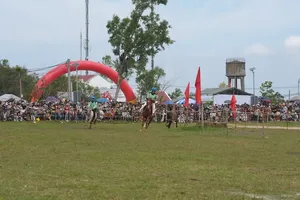 Go Thi Thung Traditional Horse Racing Festival 2026 opens in Dak Lak. (Photo: SGGP)