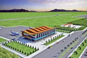 Architectural rendering of the Phan Thiet Airport – Civil Aviation Component