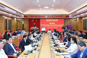 An overview of the conference to announce a decision of the Politburo and the Secretariat. (Photo: VNA)