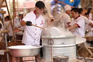The pho rice sheet-making process will be demonstrated live at the festival.