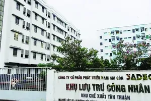 Worker accommodation aacility at Tan Thuan Export Processing Zone on Bui Van Ba Street in Tan Thuan Ward, Ho Chi Minh City (Photo: SGGP)